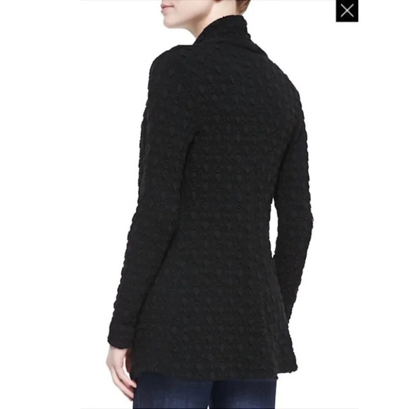 Three Dots Textured Drape Open Cardigan Sweater - Picture 2 of 6